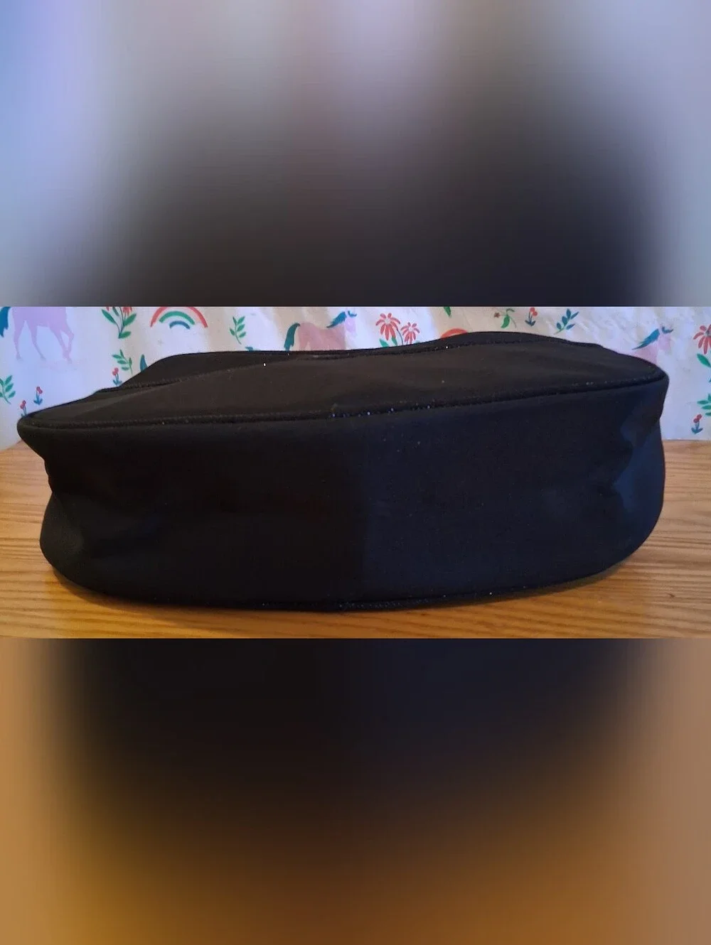 EUC Y2K Christian Dior Black Sparkle Cosmetic Makeup Beauty Travel Pouch Bag